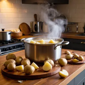 Рецепт Копчёная камбала с картофельными крокетами - Подготовка картофеля