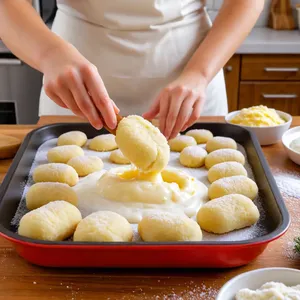 Рецепт Копчёная камбала с картофельными крокетами - Приготовление картофельных крокетов