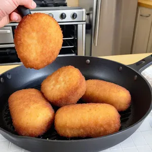 Рецепт Копчёная камбала с картофельными крокетами - Жарка крокетов