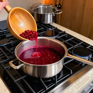 Рецепт Копчёная оленина с брусничным соусом - Приготовление брусничного соуса
