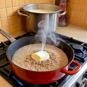 Рецепт Копчёная щука с гречневой кашей - Приготовление гречневой каши