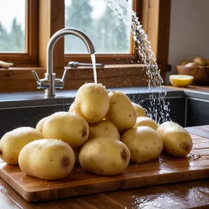 Рецепт Копчёная скумбрия с картофельным пюре - Подготовка картофеля