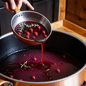 Рецепт Копчёная утка с апельсиново-брусничным соусом - Приготовление брусничного соуса