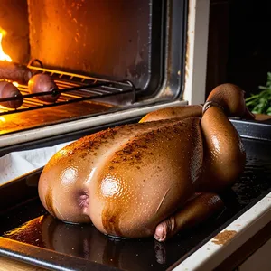 Рецепт Копчёная утка с соусом из киви и лайма - Запекание утки