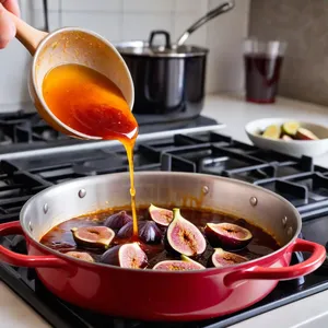 Рецепт Копчёный гусь с инжирным соусом - Приготовление инжирного соуса