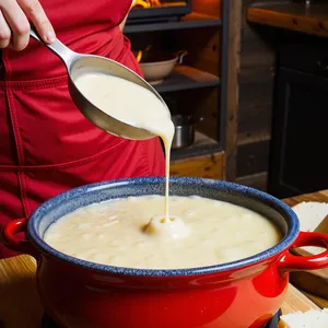 Рецепт Копчёный язь с картофельным фондю - Приготовление фондю