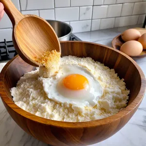 Рецепт Копчёный минтай с картофельными вафлями - Приготовление картофельного теста