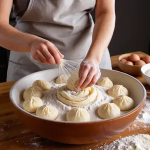 Рецепт Копчёный муксун с картофельными клёцками - Приготовление картофельных клёцек