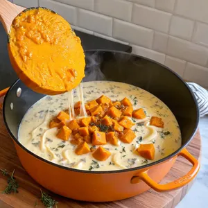 Рецепт Копчёный палтус с тыквенным рагу - Приготовление тыквенного рагу