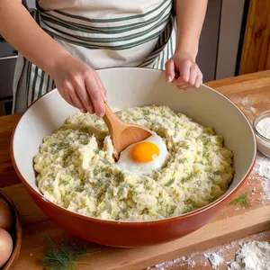 Рецепт Копчёный пеленгас с картофельными лепёшками - Приготовление картофельной массы