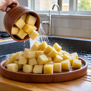 Рецепт Копчёный сазан с картофельным салатом - Подготовка картофеля