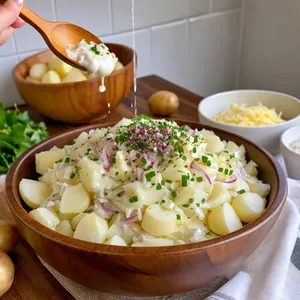 Рецепт Копчёный сазан с картофельным салатом - Приготовление картофельного салата