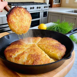 Рецепт Копчёный толстолобик с картофельными зразами - Обжаривание зраз