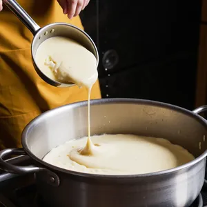 Рецепт Копчёный жерех с картофельным гратеном - Приготовление сливочного соуса