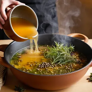 Рецепт Костный бульон с чабером и душицей - Добавление специй
