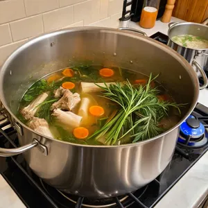 Рецепт Костный бульон с эстрагоном и лимонным сорго - Приготовление бульона