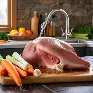 Рецепт Костный бульон с кардамоном и мускатным орехом - Подготовка костей и овощей