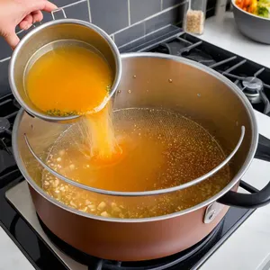 Рецепт Костный бульон с кардамоном и мускатным орехом - Процеживание бульона