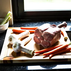 Рецепт Костный бульон с мятой и мелиссой - Подготовка костей и овощей