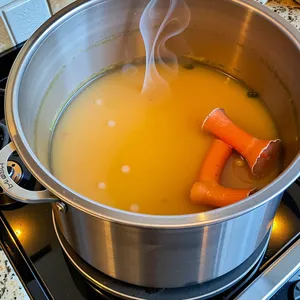 Рецепт Костный бульон с мятой и мелиссой - Варка бульона