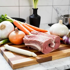 Рецепт Костный бульон с паприкой и душистым перцем - Подготовка костей и овощей