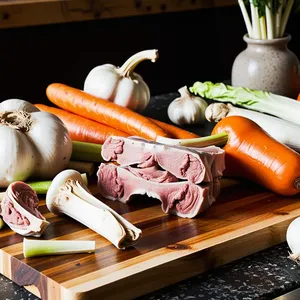 Рецепт Костный бульон с розмарином и можжевельником - Подготовка костей и овощей