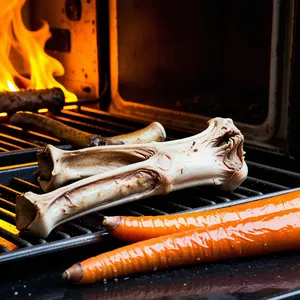 Рецепт Костный бульон с розмарином и можжевельником - Обжаривание костей и овощей