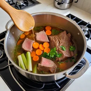 Рецепт Костный бульон с тмином и кориандром - Приготовление бульона
