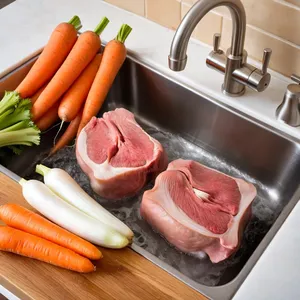 Рецепт Костный бульон с укропом и семенами горчицы - Подготовка костей и овощей