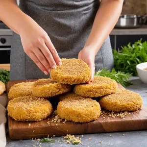 Рецепт Котлеты из форели с кинзой и лаймом - Формирование котлет