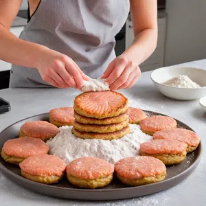 Рецепт Котлеты из горбуши с розмарином и лимонной цедрой - Формирование котлет