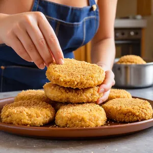 Рецепт Котлеты из камбалы с чесночным соусом и укропом - Формирование котлет