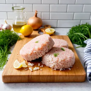Рецепт Котлеты из минтая с укропом и чесноком - Подготовка ингредиентов