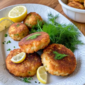 Рецепт Котлеты из минтая с укропом и чесноком - Подача