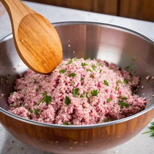 Рецепт Котлеты из окуня с шпинатом и сливочным соусом - Приготовление рыбного фарша