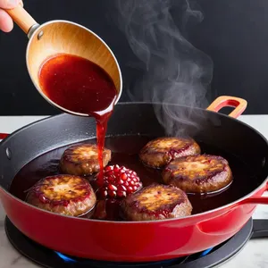 Рецепт Котлеты из палтуса с розмарином и гранатовым соусом - Приготовление гранатового соуса
