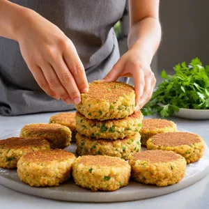 Рецепт Котлеты из пангасиуса с кинзой и лаймовым соусом - Формирование котлет