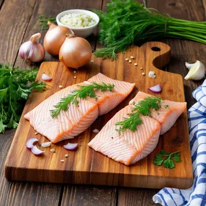 Рецепт Котлеты из пеленгаса с чесноком и зеленью - Подготовка рыбы и овощей