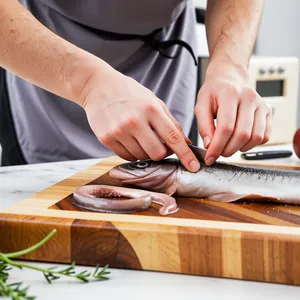 Рецепт Котлеты из сельди с яблоком и луком - Подготовка сельди
