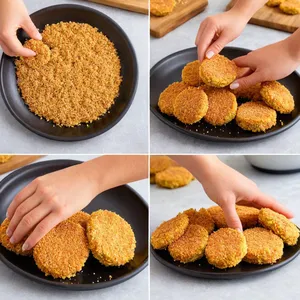 Рецепт Котлеты из тунца с розмарином и лимонным соусом - Формирование котлет