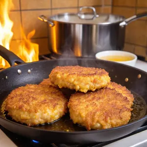 Рецепт Котлеты из зубатки с петрушкой и лимонным соусом - Жарка котлет