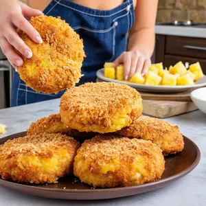 Рецепт Котлеты с ананасом и кокосовой стружкой - Формирование котлет