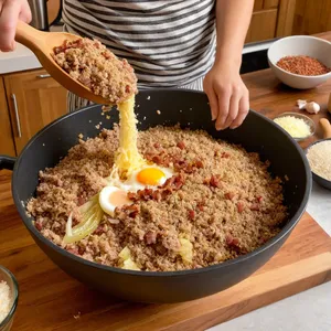 Рецепт Котлеты с беконом и медовой глазурью - Приготовление фарша