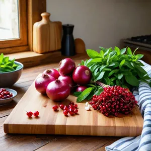 Рецепт Котлеты с брусникой и мятным йогуртом - Подготовка ингредиентов