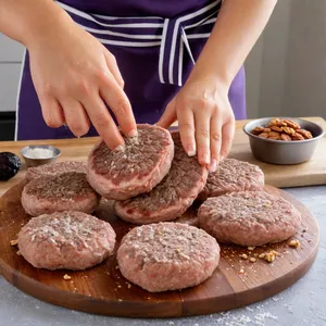 Рецепт Котлеты с черносливом и грецким орехом - Формирование котлет