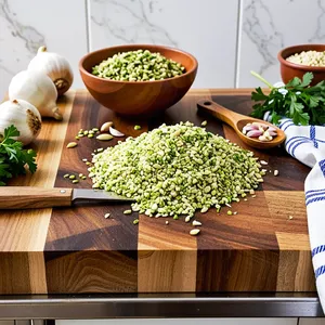 Рецепт Котлеты с фисташковой корочкой и гранатовым соусом - Подготовка ингредиентов