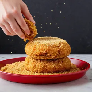 Рецепт Котлеты с голубым сыром и грушевым джемом - Панировка