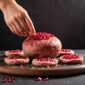 Рецепт Котлеты с гранатом и мятным соусом - Формирование котлет