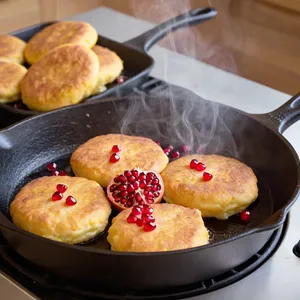 Рецепт Котлеты с гранатом и мятным соусом - Жарка котлет