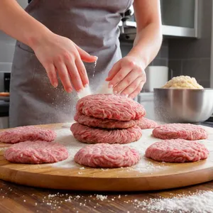 Рецепт Котлеты с грибами и сливочным соусом - Формирование котлет